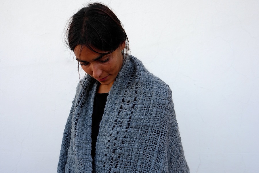 Punman scarf merino wool cotton ribbons, Maydi, wool, natural fibers, knitwear, handmade, buenos aires, contemporary design, timeless garments, tejidos, lanas