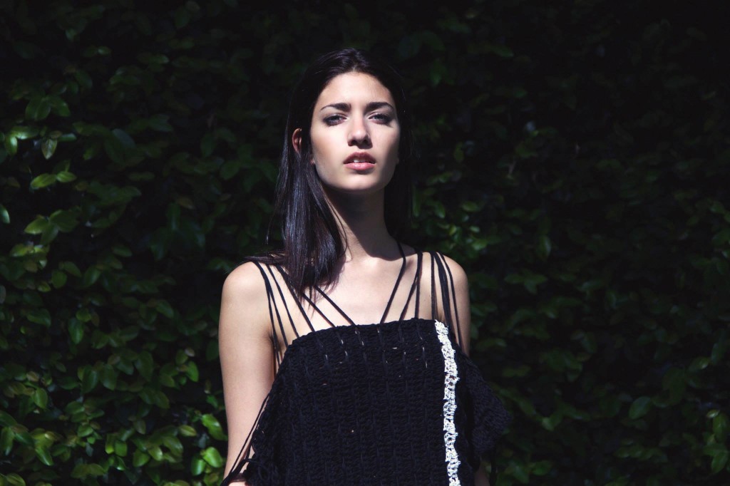 Poncho lâche moi noir, peruvian coton, handmade, Soltar SS2015, maydi, knitwear