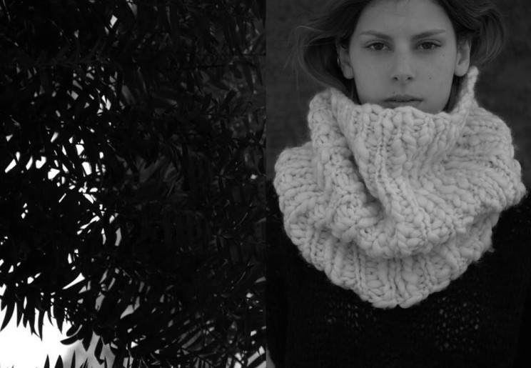 Mouvement collar, merino hand-spun, handmade, natural fibers, knitwear, kinetic, tejidos, hecho a mano, maydi