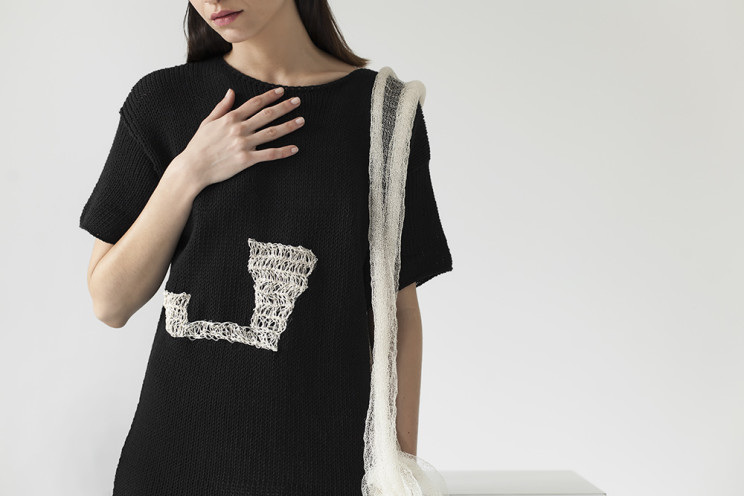 Light tunic dress, cotton ribbon, handmade, crochet, knitwear, tejidos, fibras naturales, Net SS2016, Maydi